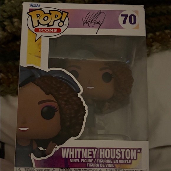 Funko Pop! Icons Whitney Houston Figure with Brown and Black Hair